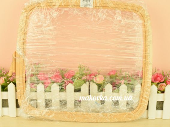 170-14 (№4) Nurge Пяльци для вишивання квадрат пластикові з гвинтом, 25х28 см