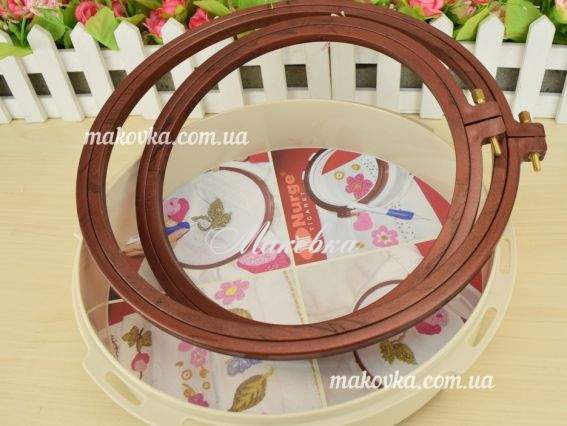 Nurge 180-2 комплект з пялець та підставки для килимової техніки (панч) д = 17,7см і 22,8см, товщина 7-9мм