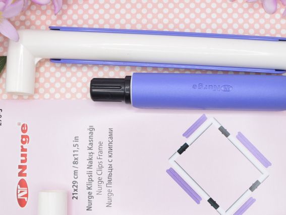 П'яльці для вишивання прямокутні із кліпсами 270-3 Nurge пластикові 21х29 см