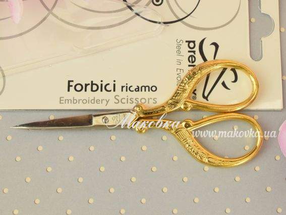 Ножиці Premax 10340 маленькі позолочені для вишивки V11160312D 3 1-2 Ножиці Premax 10340 маленькі позолочені для вишивки V11160312D 3 1-2