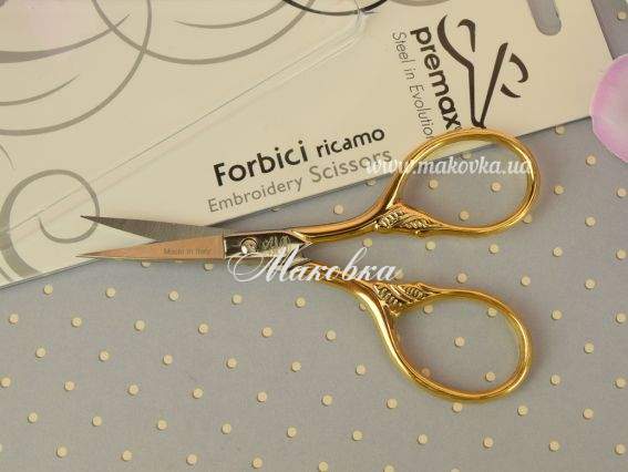 Ножиці Premax 10342 маленькі позолочені для вишивки V11170312D 3 1-2 Ножиці Premax 10342 маленькі позолочені для вишивки V11170312D 3 1-2