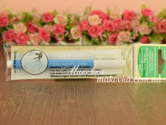 Маркер для ткани водорастворимый, тонкие линии, №515 Clover Маркер для ткани водорастворимый, тонкие линии, №515 Clover