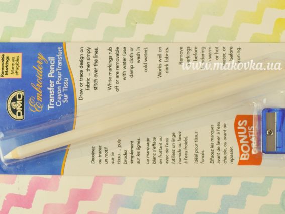 Карандаш для разметки DMC U1540 Белый, смывается водой, с точилкой Карандаш для разметки DMC U1540 Белый, смывается водой, с точилкой