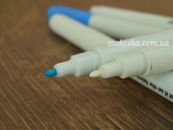 Маркер для тканин Двосторонній KEARING WT10 змиваємий водою Білий -бірюзовий