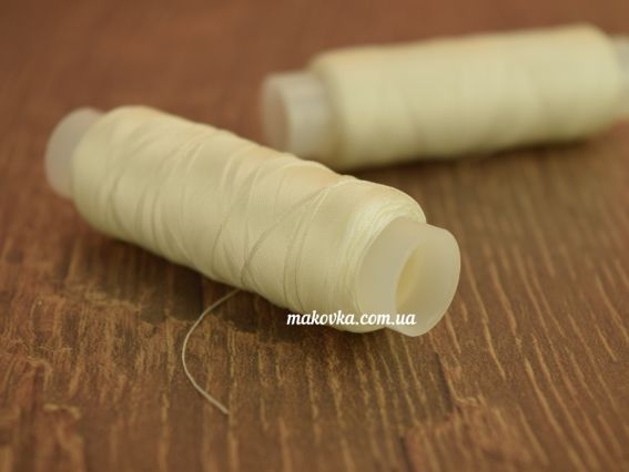 Бісерна нитка Super-S80, нейлон, молочна Бісерна нитка Super-S80, нейлон, молочна