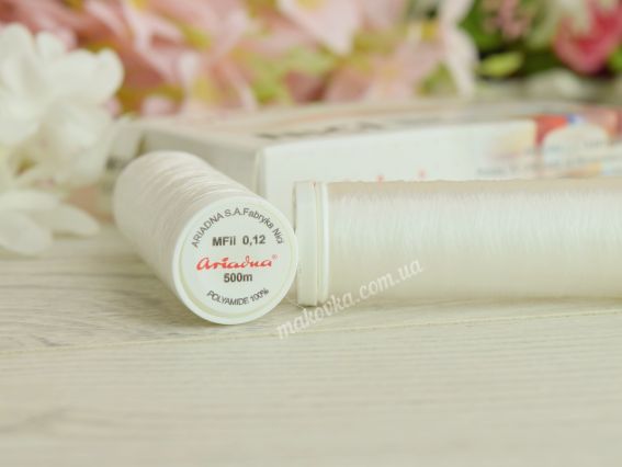 Мононитка (леска) Ariadna MFil 0-12 белая полупрозрачная