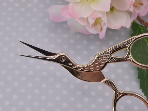 Ножиці для обрізки ниток Чапельки Золотисті , довжина 9,4 см, 