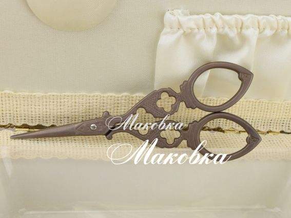 Ножницы для рукоделия Вычурные, 12 см, FEIBO, черные