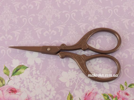 Ножницы Ретро, 9 см FEIBO F51 темно-коричневые Ножницы Ретро, 9 см FEIBO F51 темно-коричневые