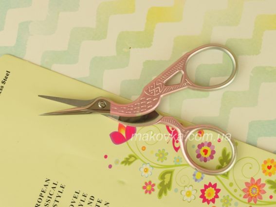 Ножиці Цапелки рожеві для підрізання ниток 9 см FEIBO F180