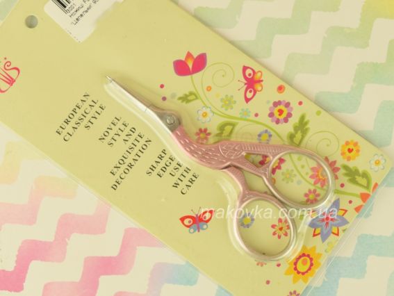 Ножиці Цапелки рожеві для підрізання ниток 9 см FEIBO F180