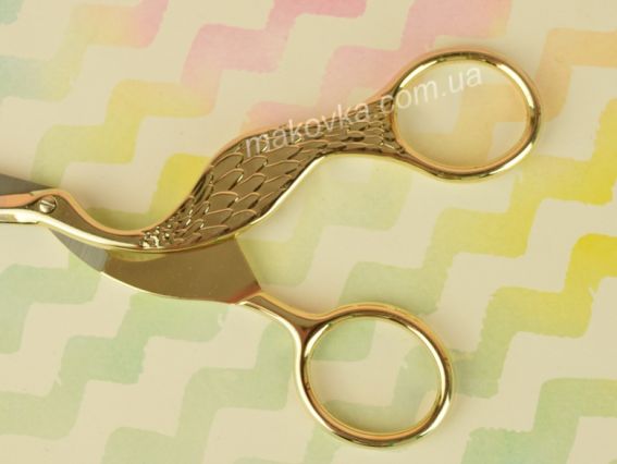Ножиці Цапелки золоті для підрізання ниток 13 см FEIBO F203
