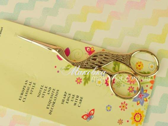 Ножиці FEIBO F203 для підрізання ниток Цапельки золоті 13 см Ножиці FEIBO F203 для підрізання ниток Цапельки золоті 13 см