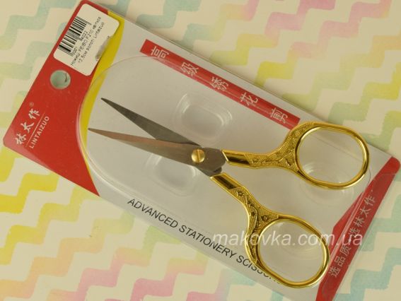 Ножницы FEIBO F210 для рукоделия 12,5 см цветочный золотой