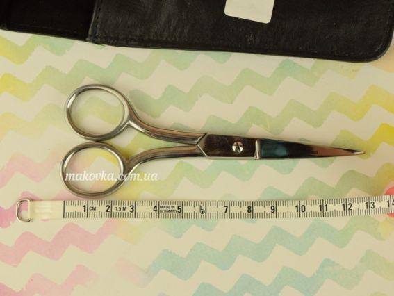 Ножиці для рукоділля універсальні прямі 13см, в шкіряному чохлі, М192 Tamsco