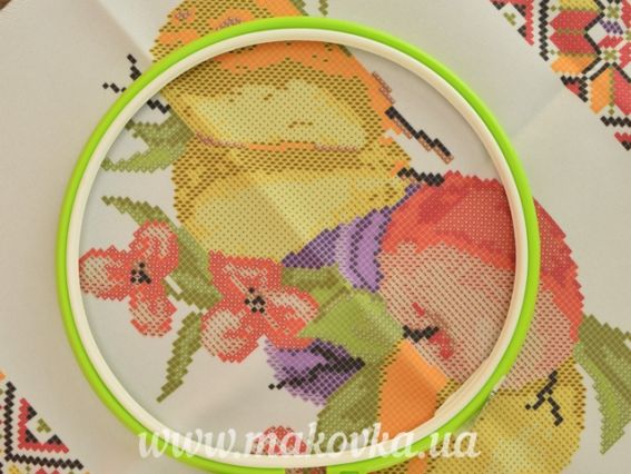 Пяльці для вишивання пластикові круглі 25 см, 1 шт.