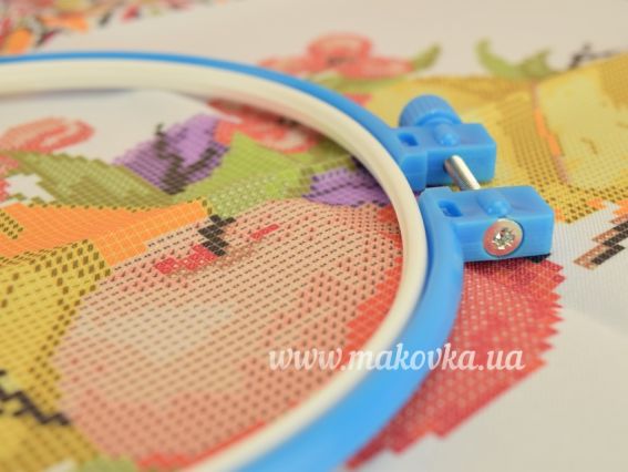 Пяльці для вишивання пластикові круглі 25 см, 1 шт.