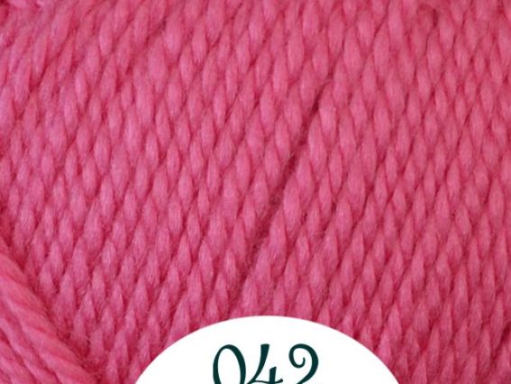 Dora Madame Tricote пряжа 042 яркий розовый