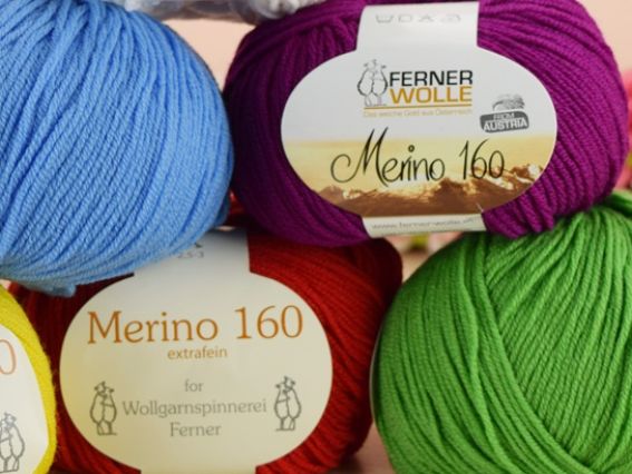 Пряжа Ferner Wolle Merino 160 Фэне Воле Мерино 160 чистошерстяная мериноса