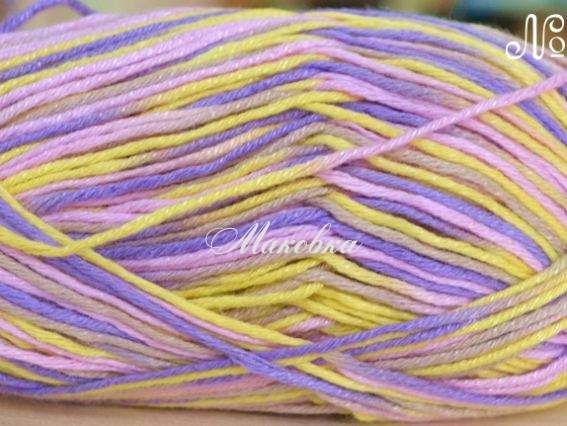 Bamboo Jazz MULTI Fibranatura пряжа 301 светло-розовый, сиреневый, желтый, бежевый