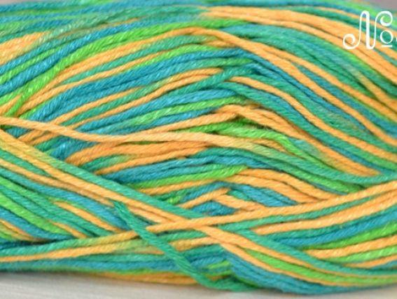 Bamboo Jazz MULTI Fibranatura пряжа 303 оранжевый, зеленый, морская волна