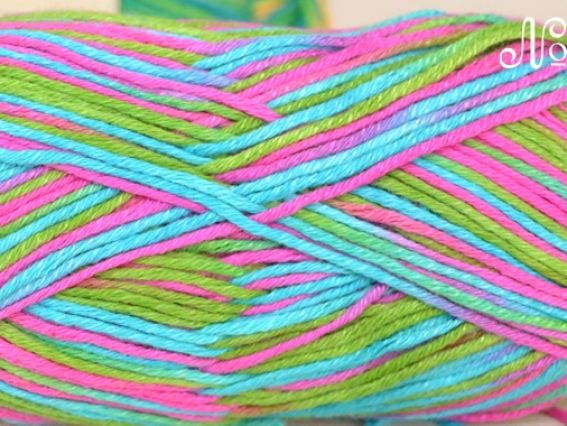 Bamboo Jazz MULTI Fibranatura пряжа 304 ярко-розовый, ярко-голубой, салатовый