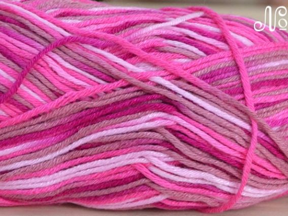 Bamboo Jazz MULTI Fibranatura пряжа 308 фуксия, розовый, светло-розовый, пыльная роза