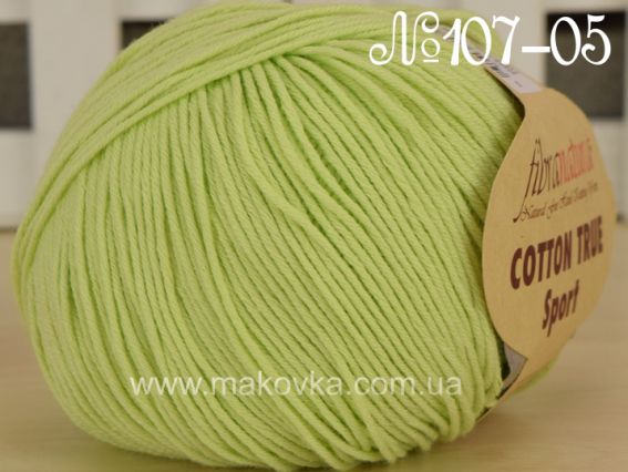 Cotton True Sport Fibranatura пряжа 107-05 салатовый