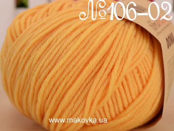 DONA Fibranatura мериносова пряжа 106-02 жовтий