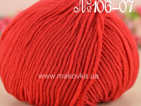 DONA Fibranatura мериносова пряжа 106-07 червоний