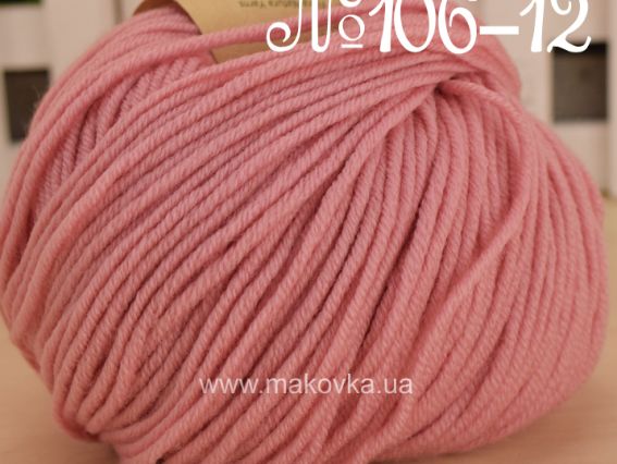 DONA Fibranatura мериносова пряжа 106-12 рожевий