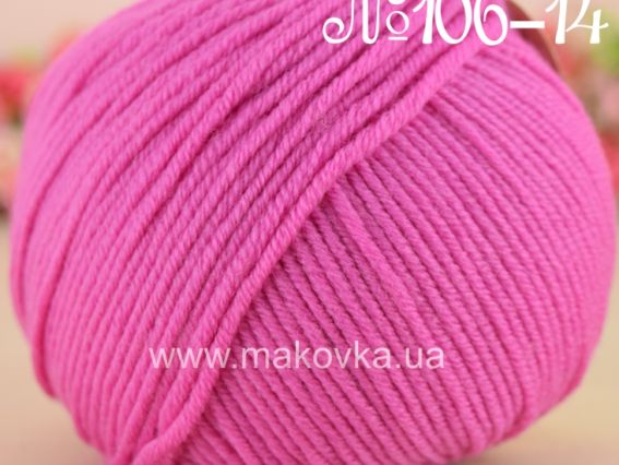 DONA Fibranatura мериносова пряжа 106-14 темно-рожевий