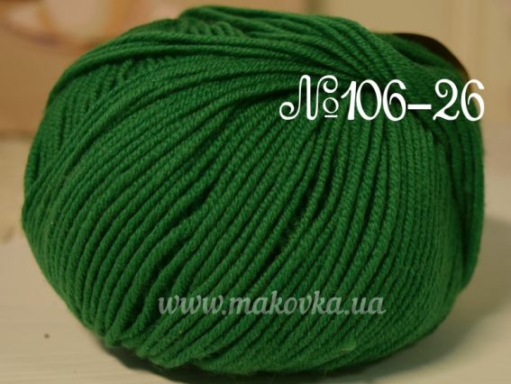 DONA Fibranatura мериносова пряжа 106-26 зеленый 