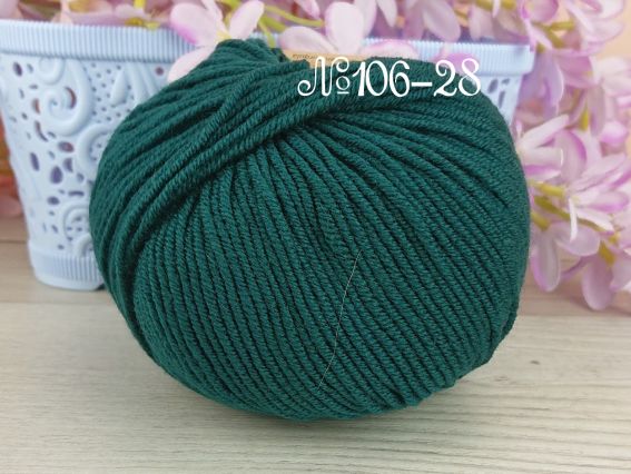 DONA Fibranatura мериносова пряжа 106-28 темний зелений