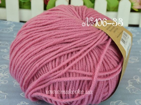 DONA Fibranatura мериносова пряжа 106-33 серенево-розовый
