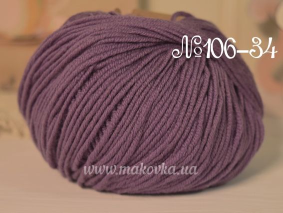 DONA Fibranatura мериносова пряжа 106-34 вялая сирень