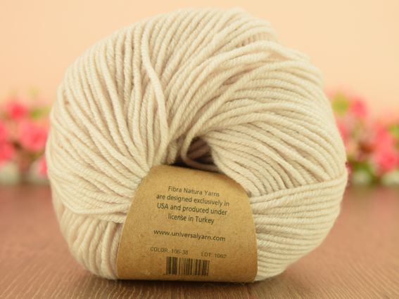 DONA Fibranatura мериносова пряжа 106-38 світлий беж