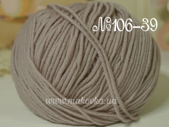 DONA Fibranatura мериносова пряжа 106-39 світлий сірий