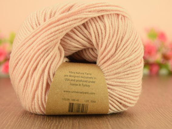 DONA Fibranatura мериносова пряжа 106-40 персиково-бежевый бледный