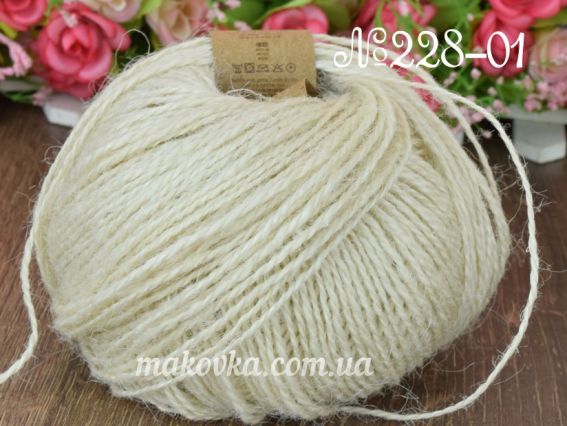 JAVA Fibranatura нитки  228-01 св.беж