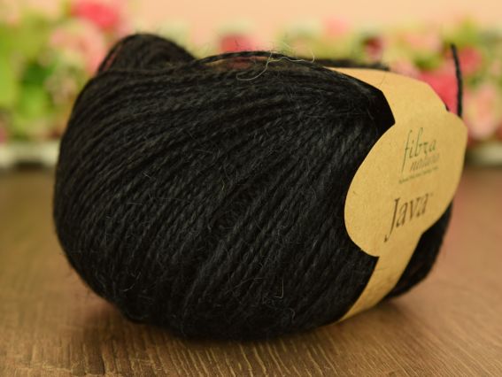 JAVA Fibranatura нитки  228-12 черный