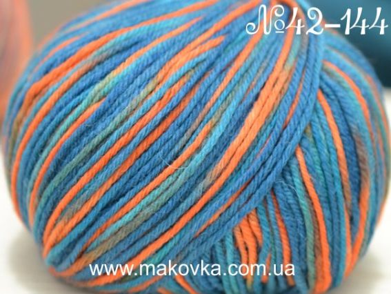 Lima Colors Fibranatura пряжа 42-144 сине-оранжевый