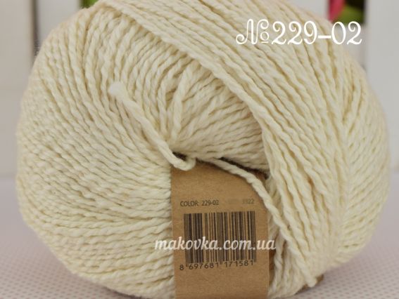 Papyrus Fibranatura нитки для в'язання 229-02 молочный