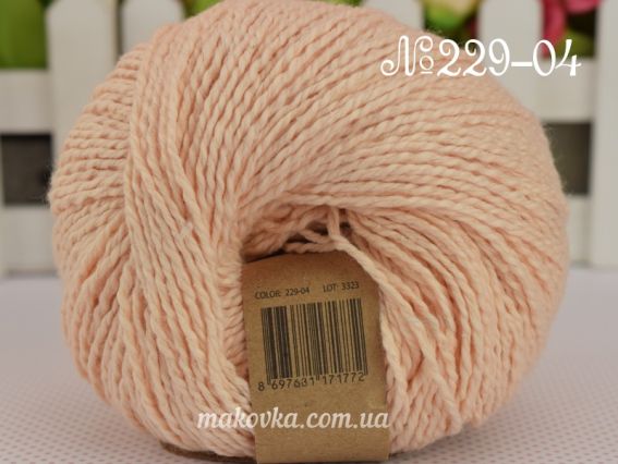 Papyrus Fibranatura нитки для в'язання 229-04 блідо-персиковий