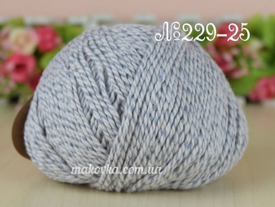 Papyrus Fibranatura нитки для в'язання 229-25 молочно-блакитний меланж