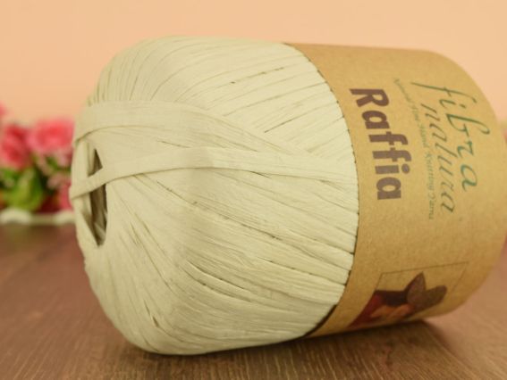 Raffia Fibranatura Рафия нитки 116-15 світлий беж (молочний)