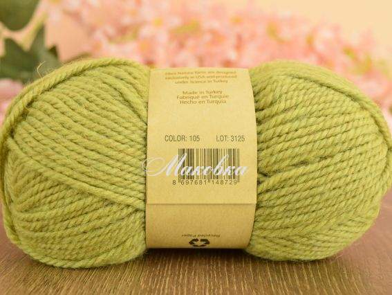 Renew Wool Fibranatura пряжа 105 салатовій