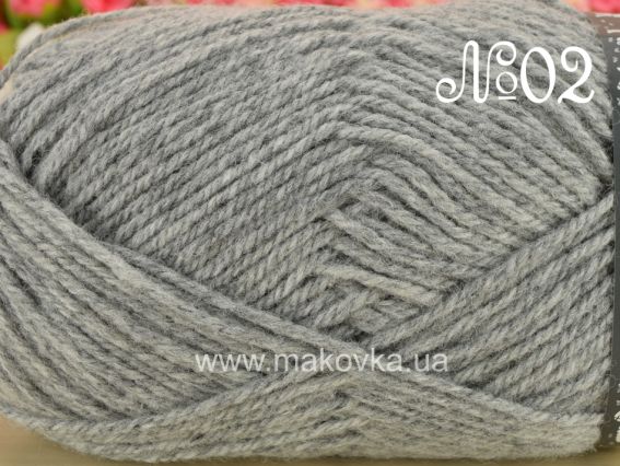 Rustikal Hauswolle Fischer пряжа 02 светло-серый рябой