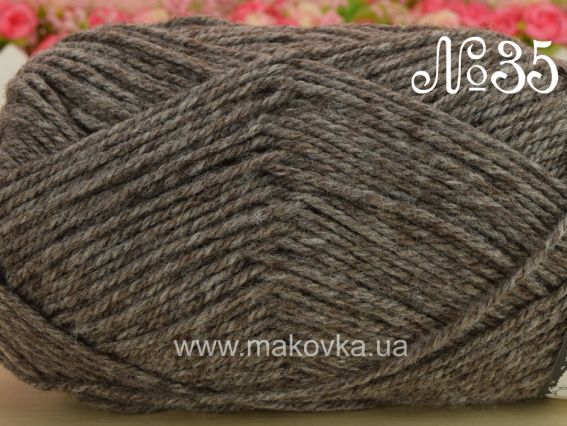 Rustikal Hauswolle Fischer пряжа 35 коричневый рябой