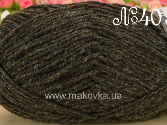 Rustikal Hauswolle Fischer пряжа 40 темно-коричневый рябой